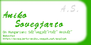 aniko sovegjarto business card